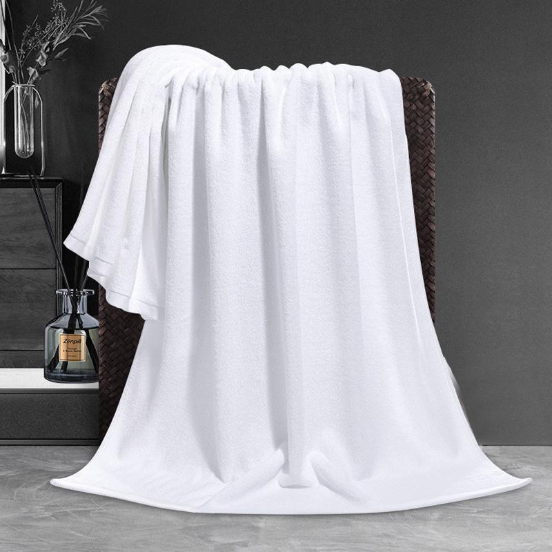 Orange Crystal Manxinmeiju Novotel Huajiantang Hotel's Same Style Bath Towel, Pure Cotton, White, Thickened, Absorbent and Skin-Friendly