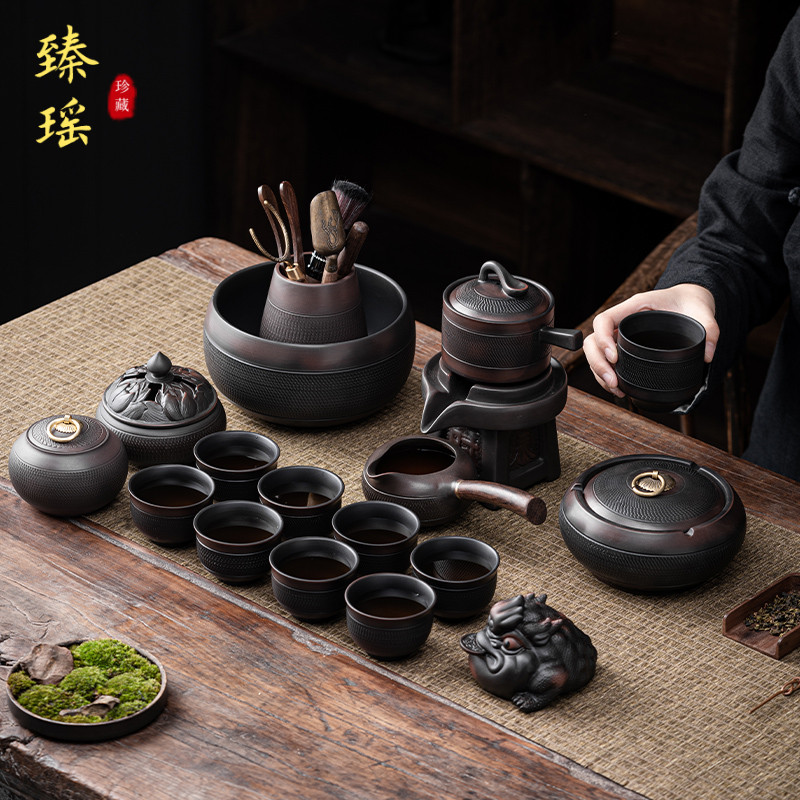 Upscale Purple Sand Kung Fu Tea Suit Home Superior Extravagant Office Tea Tea Teapot Tea Cup Purple Pottery Gift Box Dress-Taobao