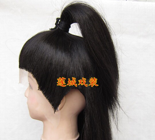 Hand Hook Beauty Tip Ancient Film and Television Zhan Zhao Wig Seven Heroes and Five Righteousness Ancient Dress Male Performance Wig cos Wig