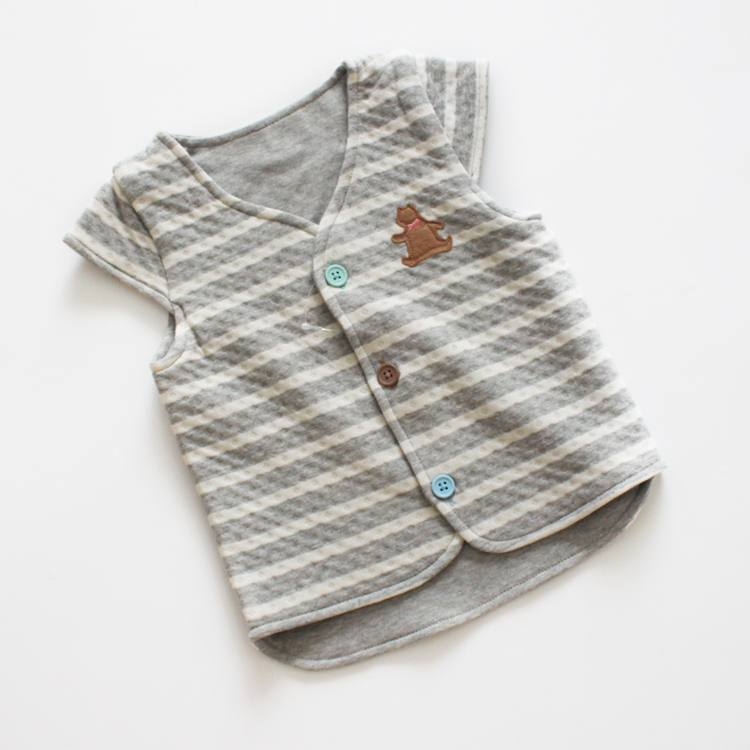 Hàng ngàn bé trai và bé gái vui vẻ Quần áo trẻ em cotton thoải mái vest hai lớp áo gile lót lông cho bé