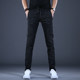 High-end stretch jeans for men 2024 new spring and summer casual trendy pants for men slim feet black versatile