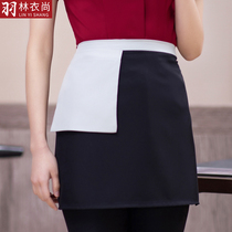 Korean fashion coffee shop apron half-body waist Western restaurant waiter overalls apron custom printed logo female