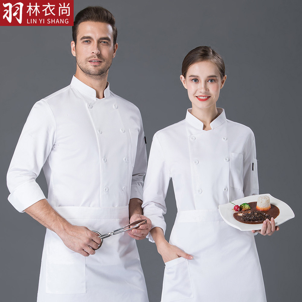 Hotel Hotel Chefs Serving Long Sleeves Autumn Winter Clothing Men Catering Kitchen Rear House Chefs Serving Women Baking Pastry Palate Tooling