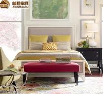 American idyllic bed full solid wood bed 1 51 8 m double bed white minimalist American country bedroom furniture pure wood