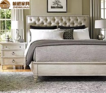 Method American country white minimalist wood bed 1 8 m 1 5 meters cloth art bed soft Mediterranean double nuptial bed