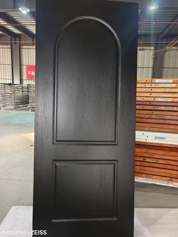 French-Style Vintage Bedroom Door, Wooden Door, Interior Door, Painted Solid Wood Door, Black American-Style Room Door