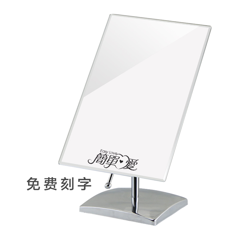 Jewelry store European desktop makeup mirror princess dressing mirror high-definition beauty dormitory bedroom desk hardware mirror lettering
