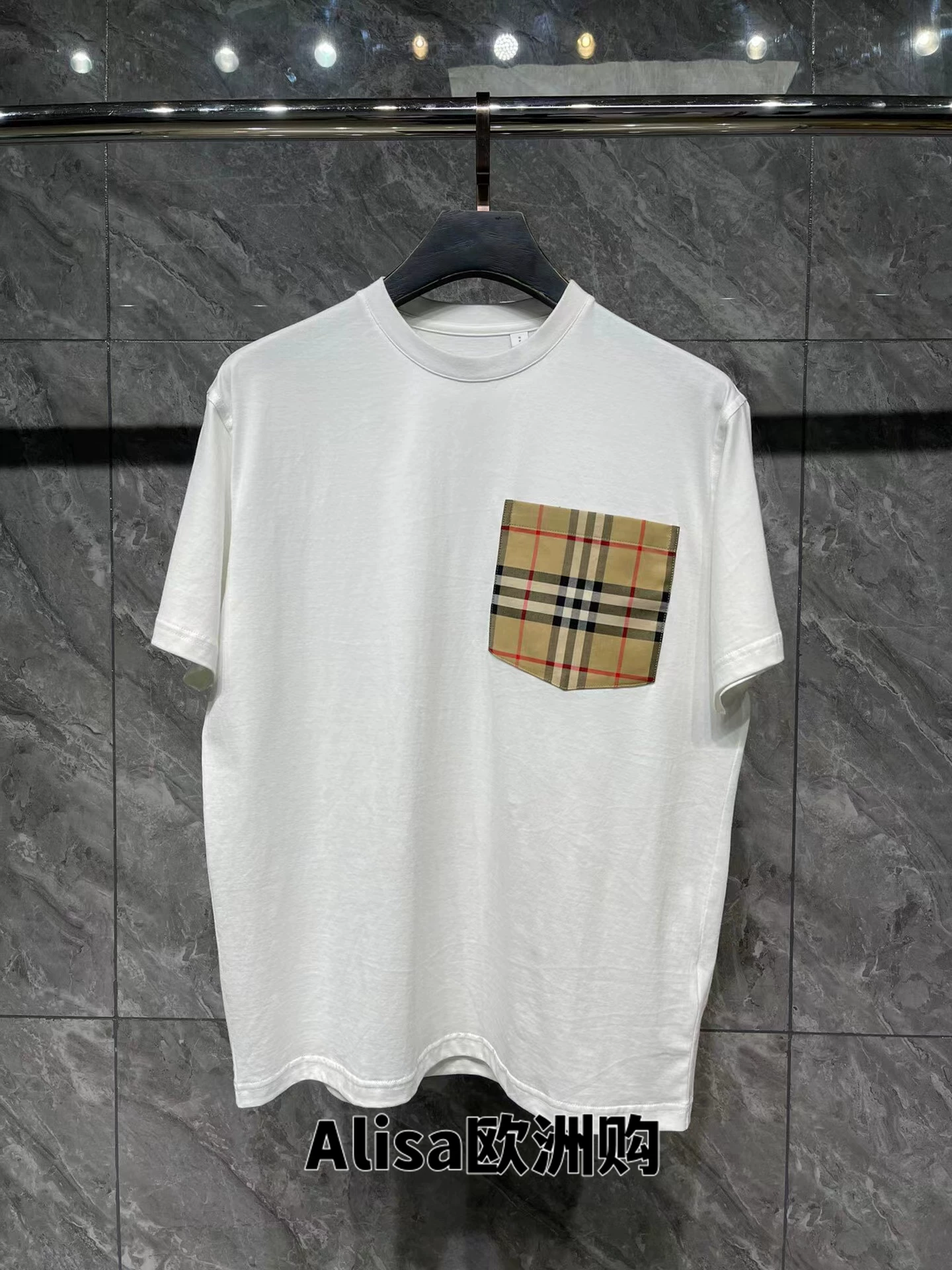 BURBERRY/ Классическая футболка с короткими рукавами для мужчин и женщин, с короткими рукавами