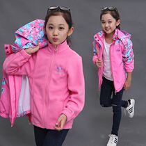 Girls autumn coat 7 middle and big Children 8 sports jacket 9 cardigan 10 autumn and winter models 12-year-old child coat