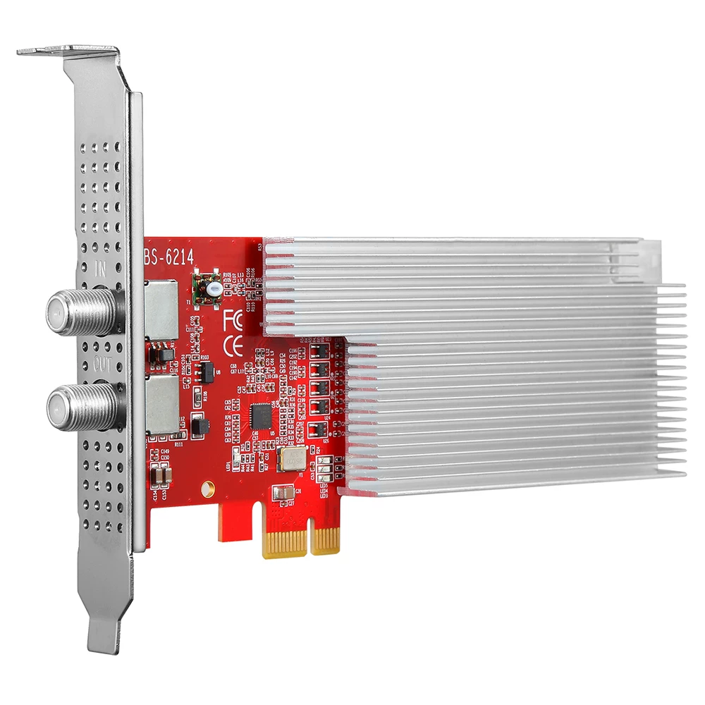 Карта модуляции TBS6214 ISDB-T, 4-портовая PCIE, сигналогенератор