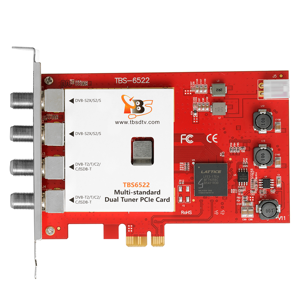TBS6522 DVB-S2X S2 S T2 T C2 C ISDB-T PCIe broadcast TV card