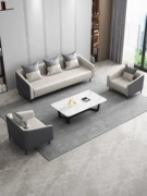 Sofa văn phòng đơn giản hiện đại bàn cà phê kết hợp bộ phòng tiếp tân ba chỗ ngồi sofa văn phòng hai chỗ ngồi