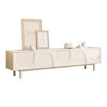 Pashaman minimalist coffee table TV cabinet combination cream style living room Nordic storage cabinet size round tea table side table