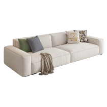 Pashaman fabric sofa modern simple small apartment living room pure cotton cream style tofu block three-seat sofa