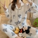 Bộ đồ ngủ dành cho bà bầu của phụ nữ mùa hè cotton dài tay phần dài có thể sau khi sinh tháng 6 quần áo trẻ em 7 mùa xuân 8 bộ đồ sản phụ dịch vụ tại nhà - Giải trí mặc / Mum mặc
