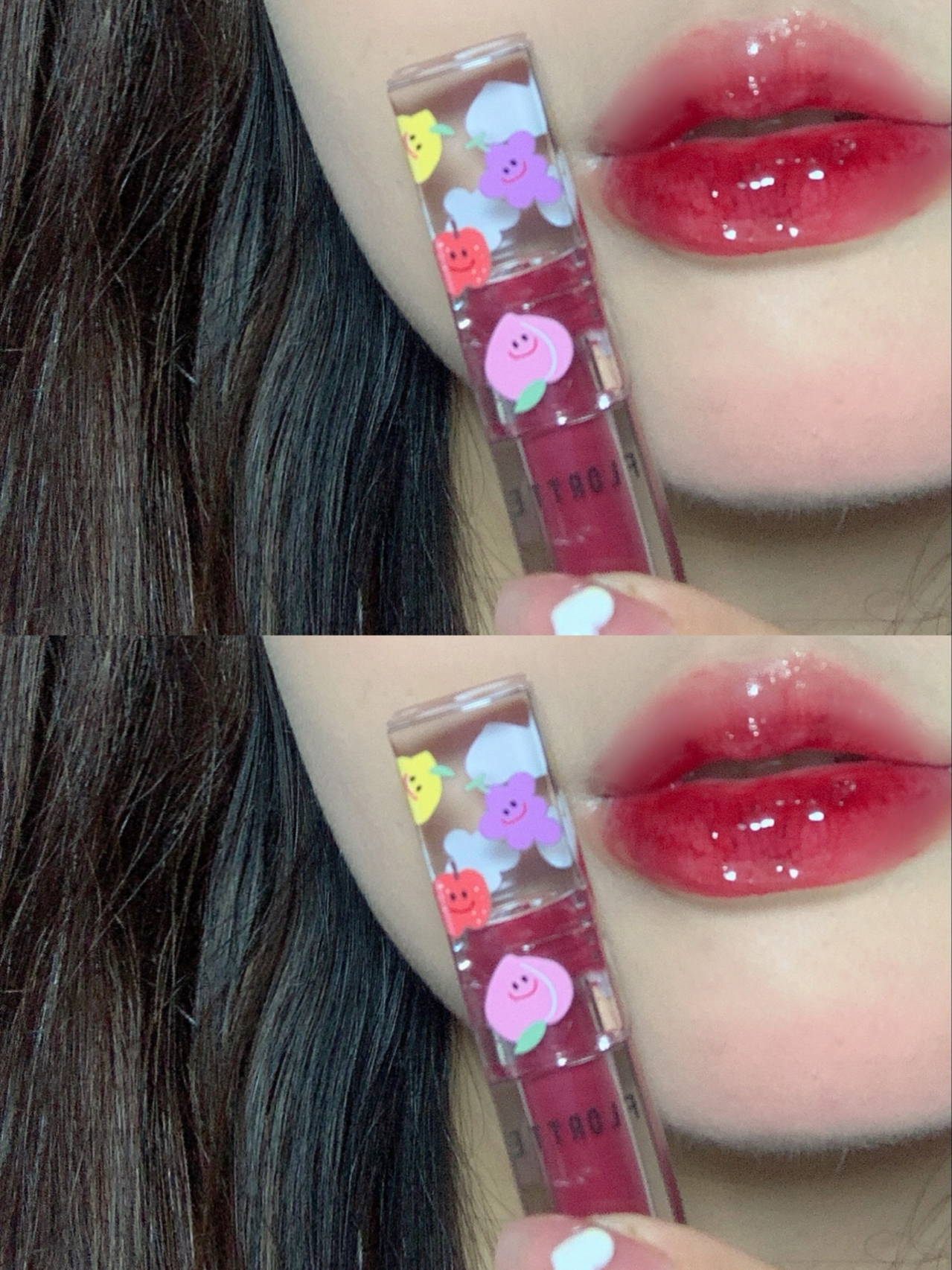 A crystal grape▲FLORTTE Floria fruit mirror glaze is not sticky 06 08 A touch of film