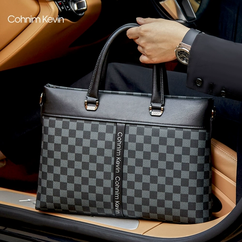 Ноутбук, вместительная и большая сумка на одно плечо, из натуральной кожи, бизнес-версия