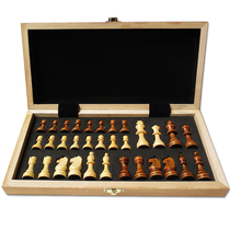 Wooden high-grade chess foldable wooden checkerboard Solid wood chess pieces for children and adults guaranteed