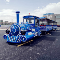 Trackless sightseeing electric small train mall scenic spot Square Park Amusement Equipment large fuel train can take people