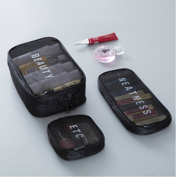 Storage bag mesh breathable cosmetic bag digital storage organizer bag travel portable medicine bag
