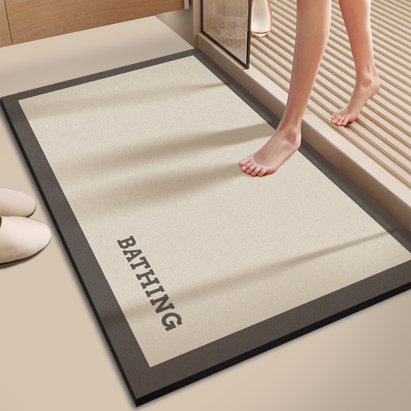 Bathroom Floor Mat, Non-Slip, Water-Absorbent, Super Absorbent for Toilet, Doorway, Washroom, Diatomaceous Earth, Quick-Drying, Household Foot Mat Bathroom Floor Mat, Non-Slip, Water-Absorbent, Super Absorbent for Toilet, Doorway, Washroom, Diatomaceous Earth, Quick-Drying, Household Foot Mat