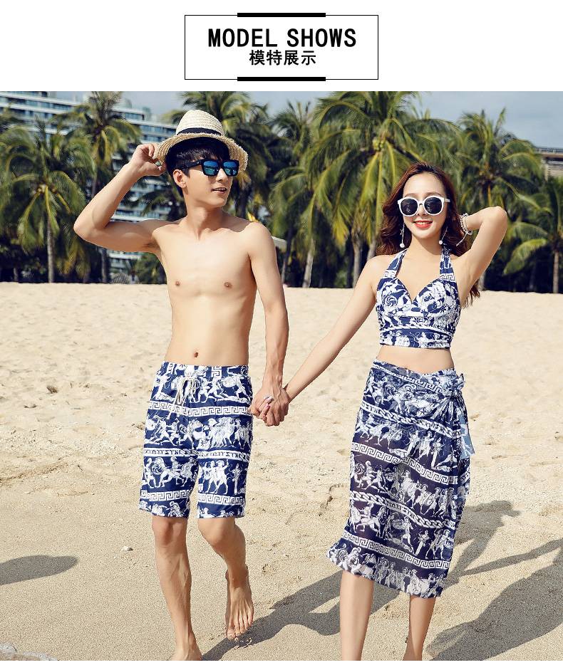 Cặp đôi đồ bơi cặp đôi phù hợp với bikini kỳ nghỉ bên bờ biển - Vài đồ bơi 	đồ đôi đi biển cho mẹ và bé trai