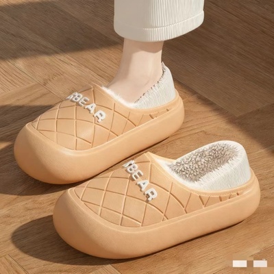 防水棉拖鞋女款秋冬季孕妇包跟2025新款室内家居防滑棉鞋女冬拖鞋