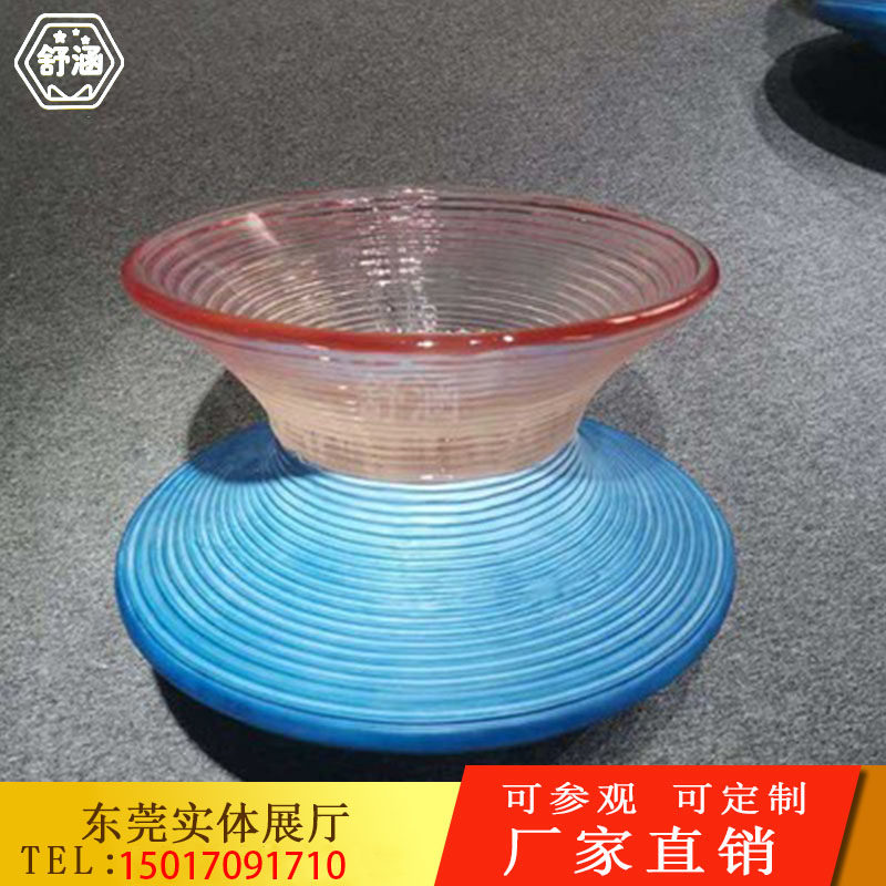 Shopping mall Meichen indoor and outdoor glass fiber reinforced plastic transparent gyro chair net red spiral chair tumbler children's leisure chair customization