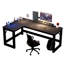 Corner computer desk double desktop home corner desk bookshelf combination office L-shaped office small table