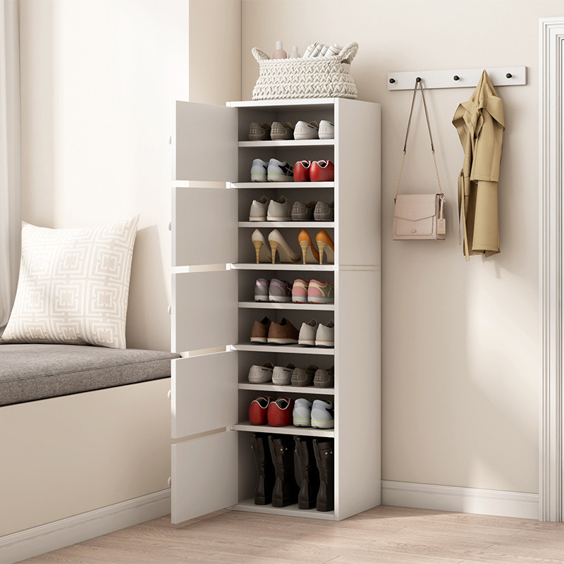 Simple shoe rack doorway Home room good looking new 2021 small dust-proof containing dormitory narrow and high standing shoe cabinet