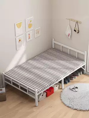 Bed Foldable modern simple home 1 2m iron bed staff dormitory single bed rental room single bed iron frame bed