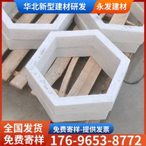 Hexagonal slope-protection brick-planted grass brick eco-chain brick concrete six-edge block river brick work-brick solid hollow brick