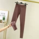 Quần legging tự sưởi ấm mùa thu đông của phụ nữ cộng với nhung dày mặc bên trong quần bó sát size lớn không đánh dấu quần ấm mùa thu quần - Quần tây thường