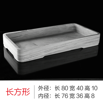Suction rectangle natural marble stone rockery miniascape basin large water stone round stone flower pot base