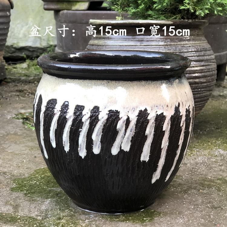 Retro rough some ceramic flowerpot more flowers, green plant POTS much meat basin high breathable purple sand pottery master zhuang zi