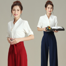 Autumn new beautician work clothes female technician pedicure shop skin management beauty salon health care Hall set temperament