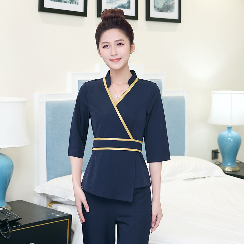 Beauty Salon Workwear Women Fall New Spa Wellness Hall Massage Foot Therapy Clubhouse Technician Temperament Suit High-end