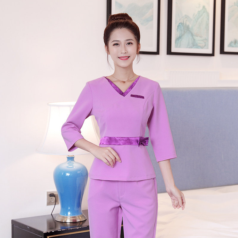 Summer Wellness Museum Beautician work clothes Fashion Korean version of the new Palaetian Beauty Salon Technicians Suit Women