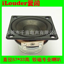 2 25-inch square full-range speaker 57MM square neodymium magnet full-frequency tweeter bass good