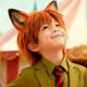 Children's baby cos Nick Fox Crazy Zootopia orange wolf tail short hair mullet head daily photo taking full headgear