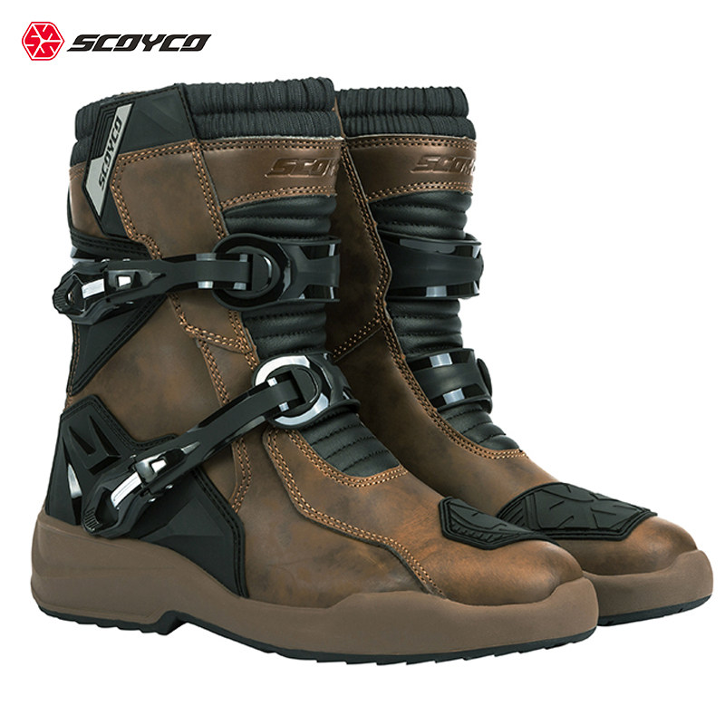 Racing Down Motorcycle Riding Boots Motorcycle Gear Pull Shoes Locomotive Anti-Fall Rider Four Seasons Male and Autumn Winter-Taobao