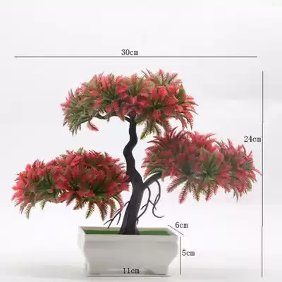 Welcome pine ornaments potted plants flower home decorations wine cabinet TV cabinet ornaments Crafts desk interior