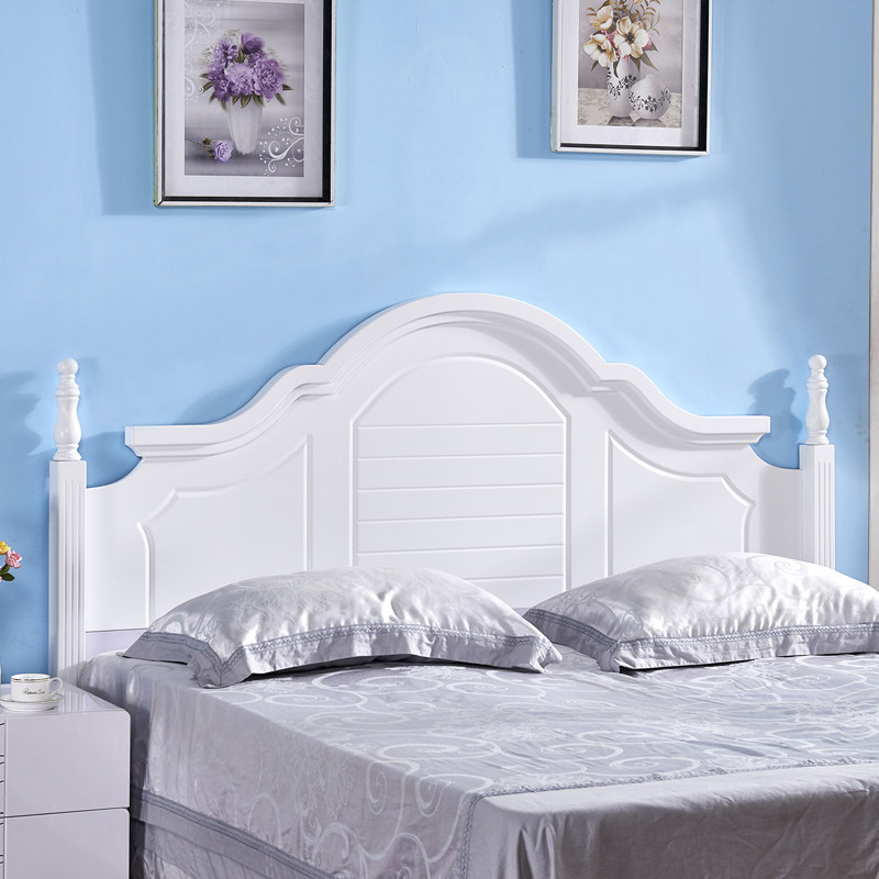 Headboard Korean-style pastoral modern minimalist white paint 1 5 meters 1 8 meters double Mediterranean economical headboard