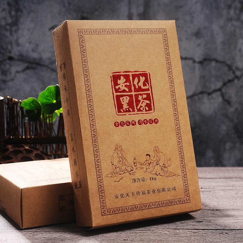 (Send tea knife) Burst promotion 2017 1 kg of original leaf hand-built Jinhua Fu brick Anhua black tea