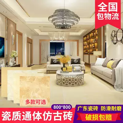 Foshan tile matte 800X800 antique brick non-slip wear-resistant floor tile living room bedroom dining room floor tile