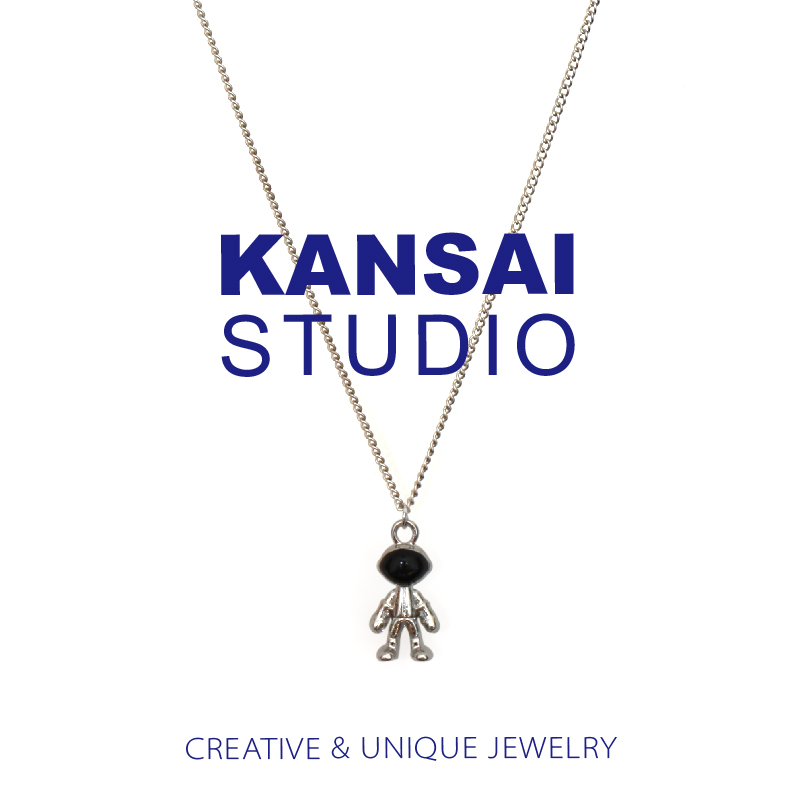 KANSAI homemade European and American hip-hop astronaut earth cool couple necklace Astronaut Bundy sweater chain