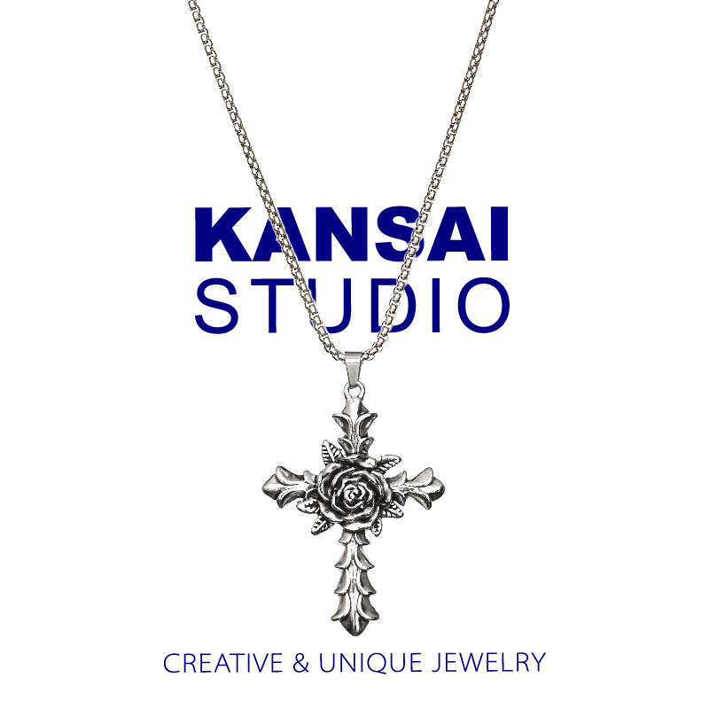 KANSAI homemade rose hip hop European and American style necklace Earth cool Bundy couple men and women sweater chain