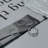 Дизайнерский комплект для влюбленных с косичкой, кольцо, регулируемое ювелирное украшение, 4 предмета