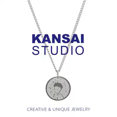 KANSAI Little Prince Titanium Steel Necklace Men and Women Joker Cold Wind Sweater Sweater Cool Chain