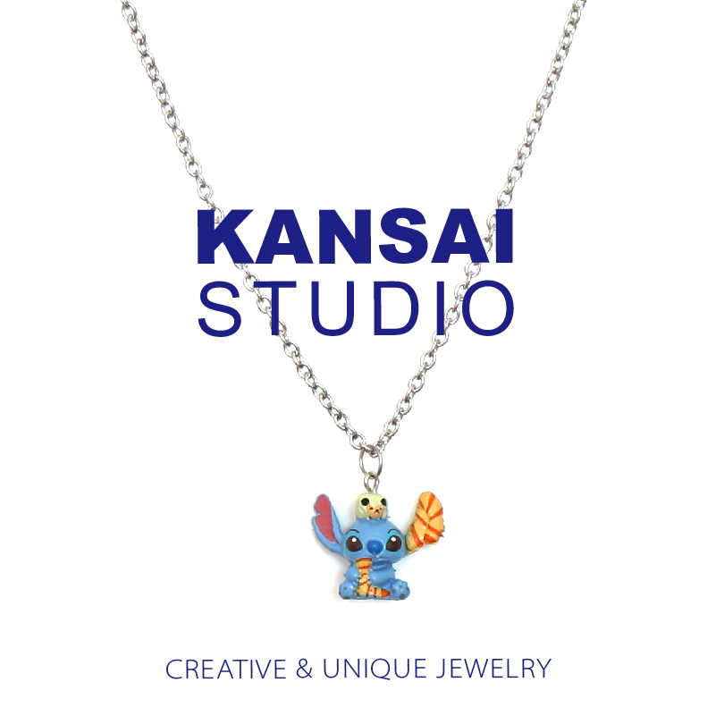 KANSAI homemade cartoon childlike necklace star baby cartoon earth cool couple cute sweater necklace